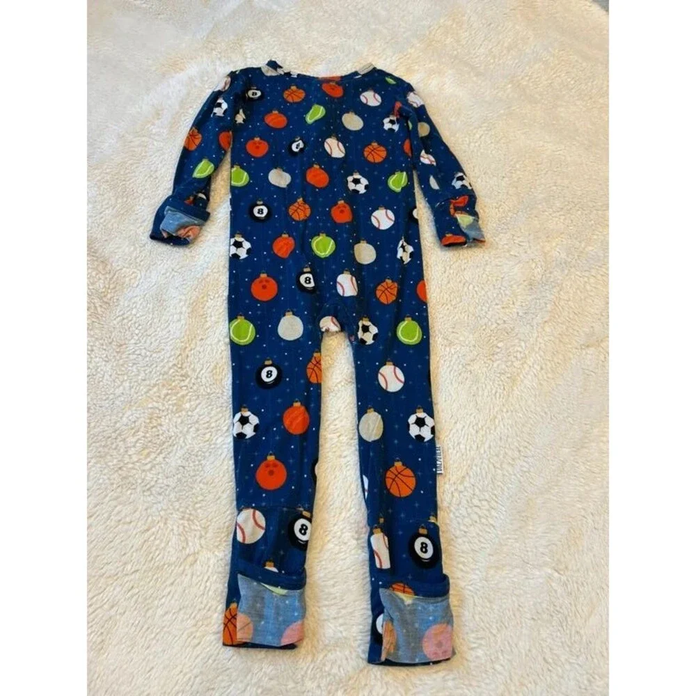 Dreamiere Bamboo Zippy Baby Boy 6-12M Blue Sports Ornaments